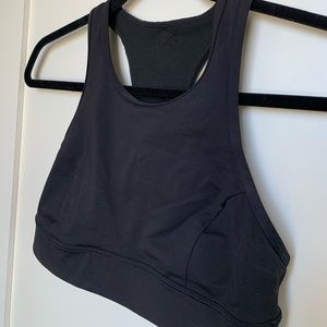 Black High Neck Sports Bra